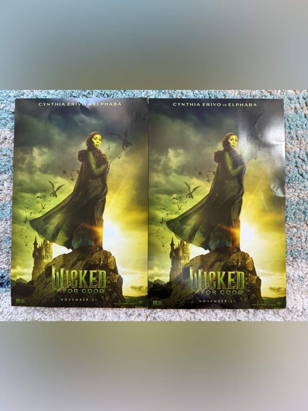 Wicked For Good Promo Reversible Movie Posters